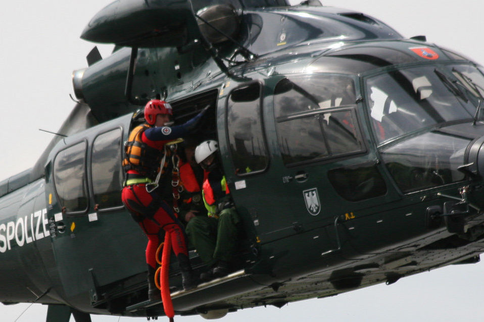 Hubschrauber gestützte Wasserrettung